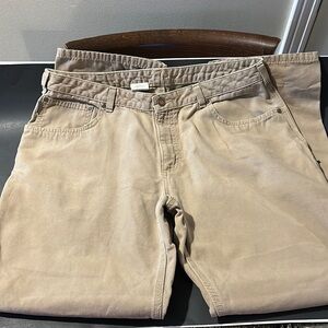 Carhartt Carpenter Utility Work Pants Tan 100% Cotton
